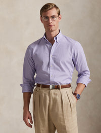Chemise fil-à-fil Classic Fit - Lavender & White
