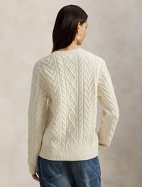Pull Polo Ralph Lauren Yankees en laine - Cream Combo