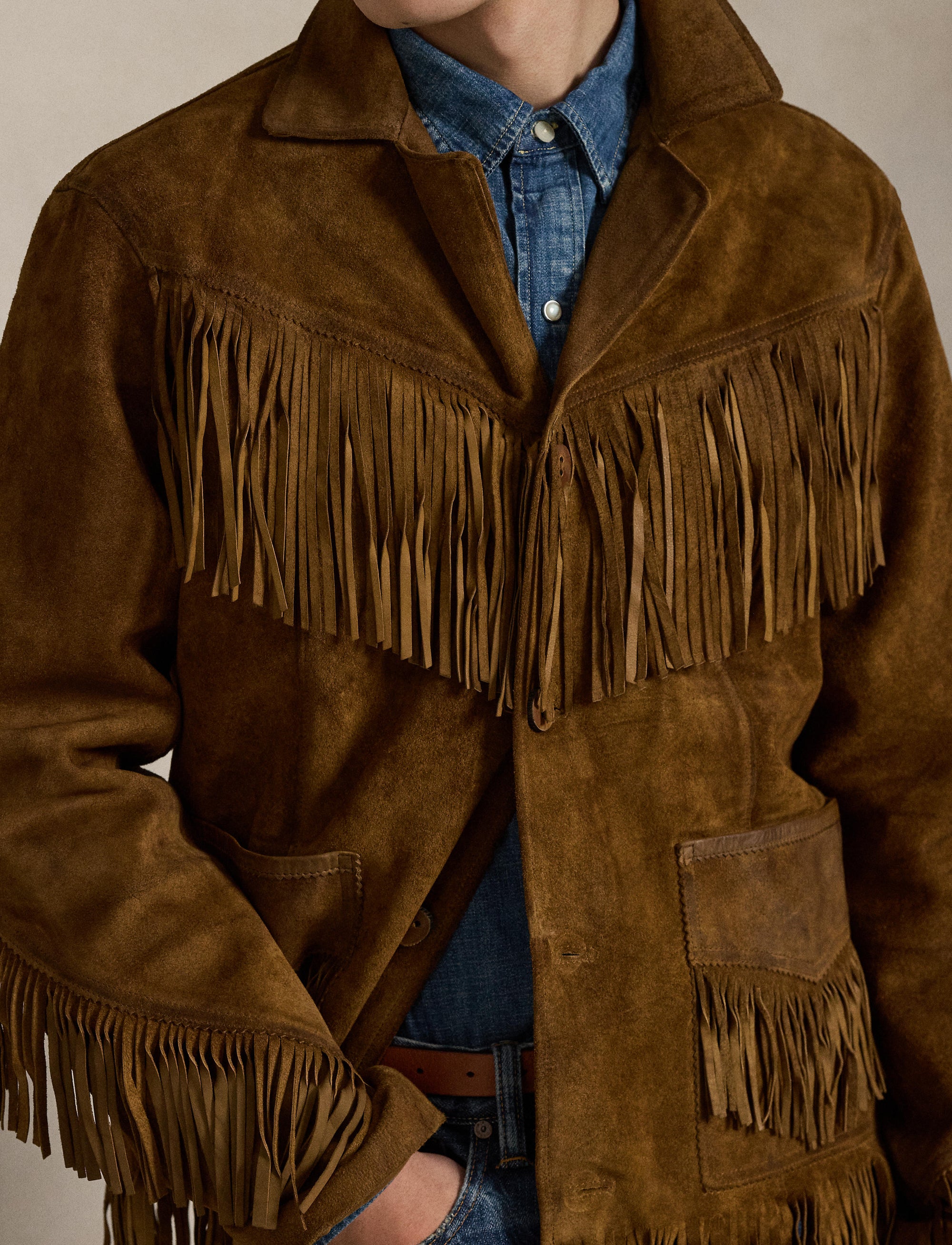 Veste à franges en daim - Hunter Brown