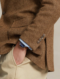 La veste RL67 à chevrons en laine - Brown & Camel