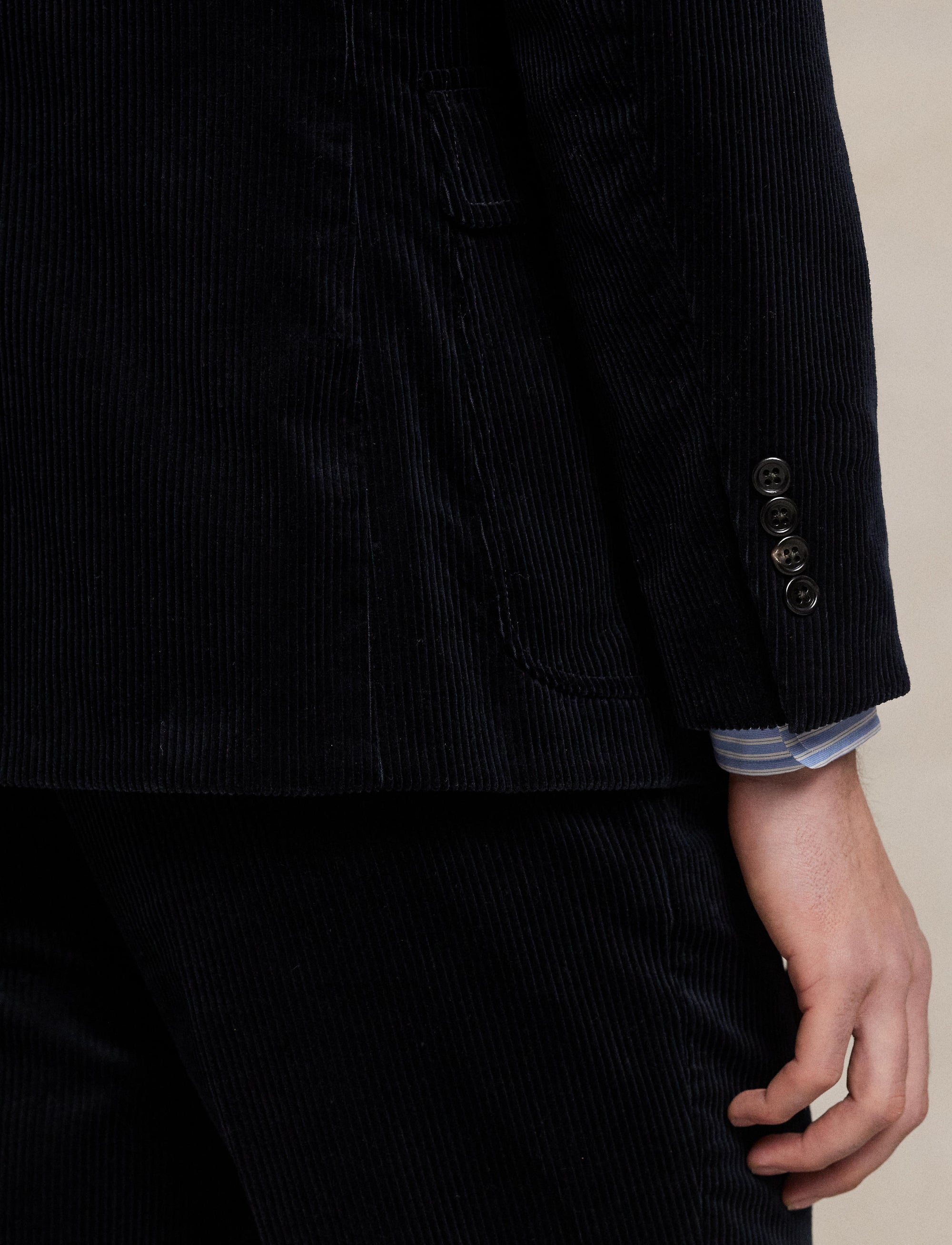 Veste Polo Tailored Fit velours côtelé - Fall Navy