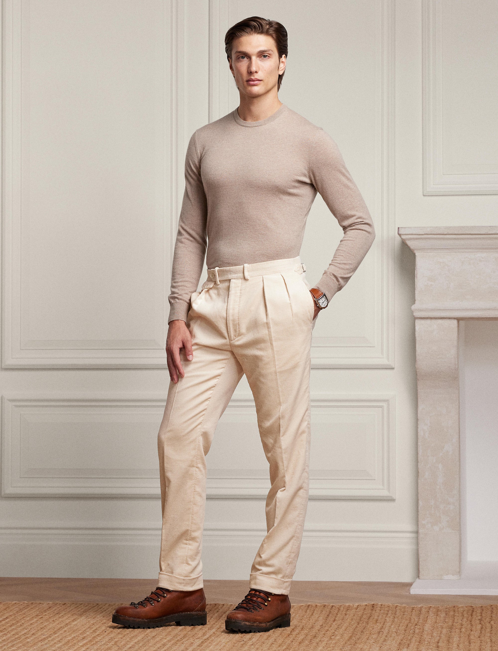 Pull col rond en cachemire - Truffle Melange