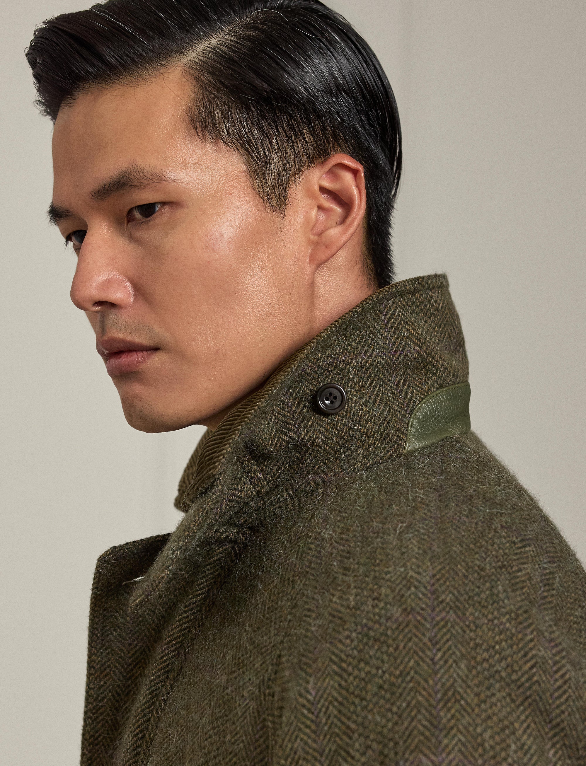 1pcs / NEW // OLIVE/LODEN MULTI PURPLE DECO COAT NO SUBCLASS WALLACE JKT