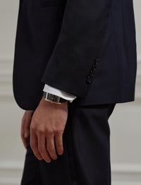 Smoking Gregory revers crantés en laine - Navy