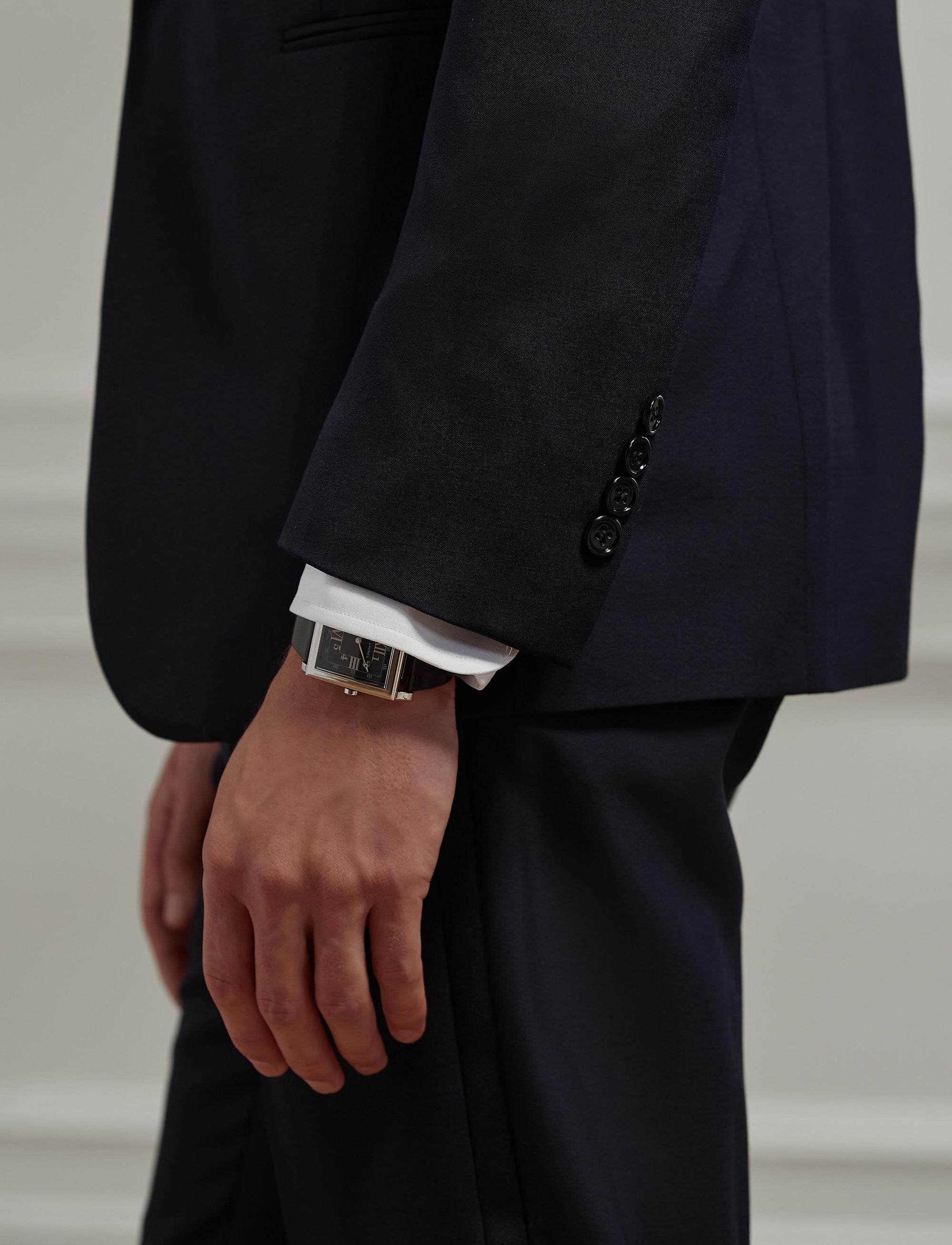 Smoking Gregory revers crantés en laine - Navy
