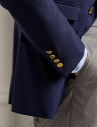 Gregory twill blazer with notched lapels - Navy