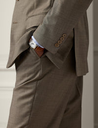 Costume peau de requin Kent en laine - Mocha
