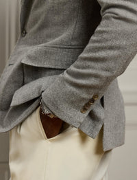 Veste Kent en cachemire - Light Grey & Multicolore