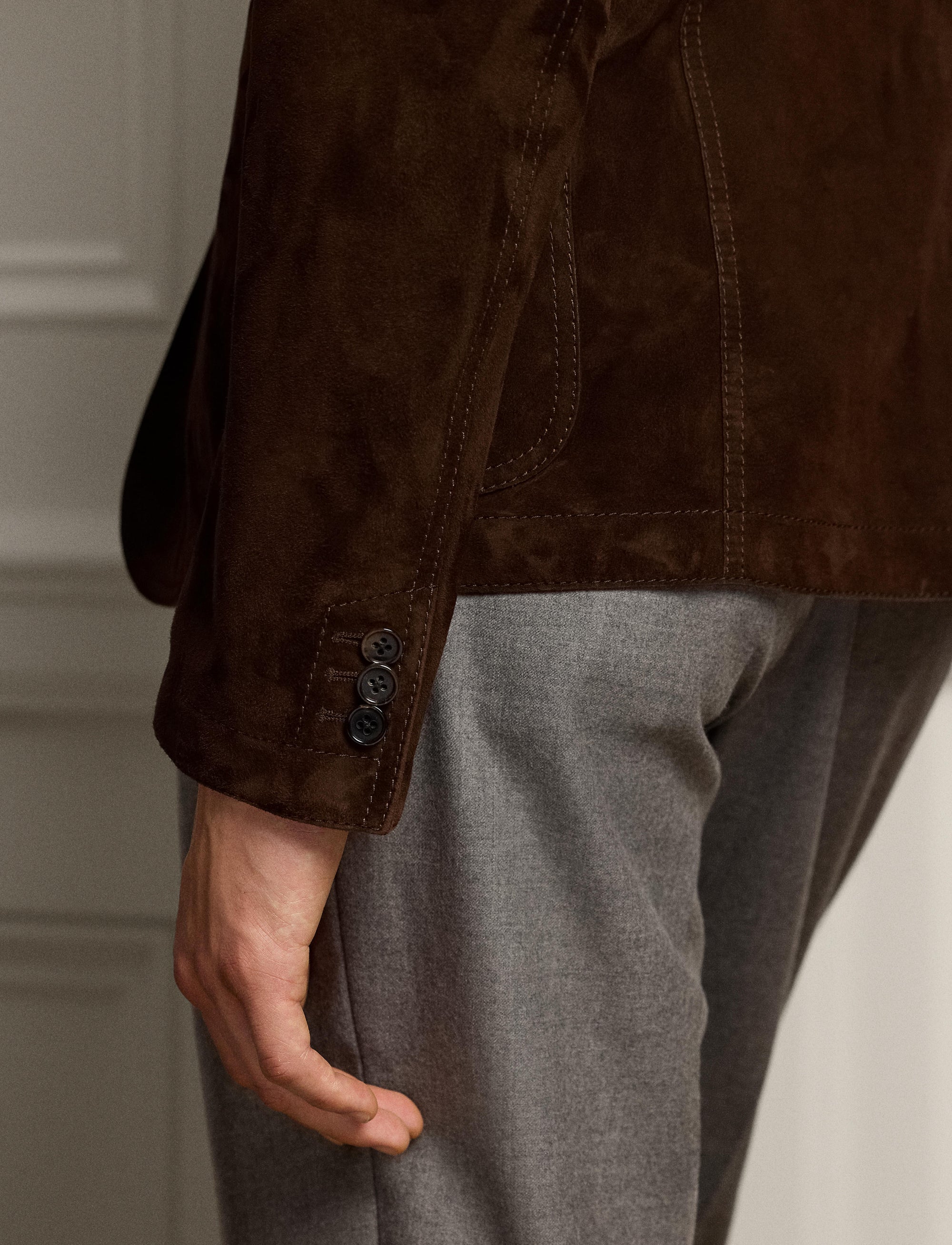 Blazer en daim - Brown