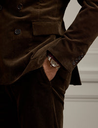 Veste de costume Kent en velours - Luggage Brown