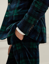 Veste Kent écossaise en velours - Blackwatch