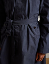Trench-coat balmacaan rangeable en laine - Navy