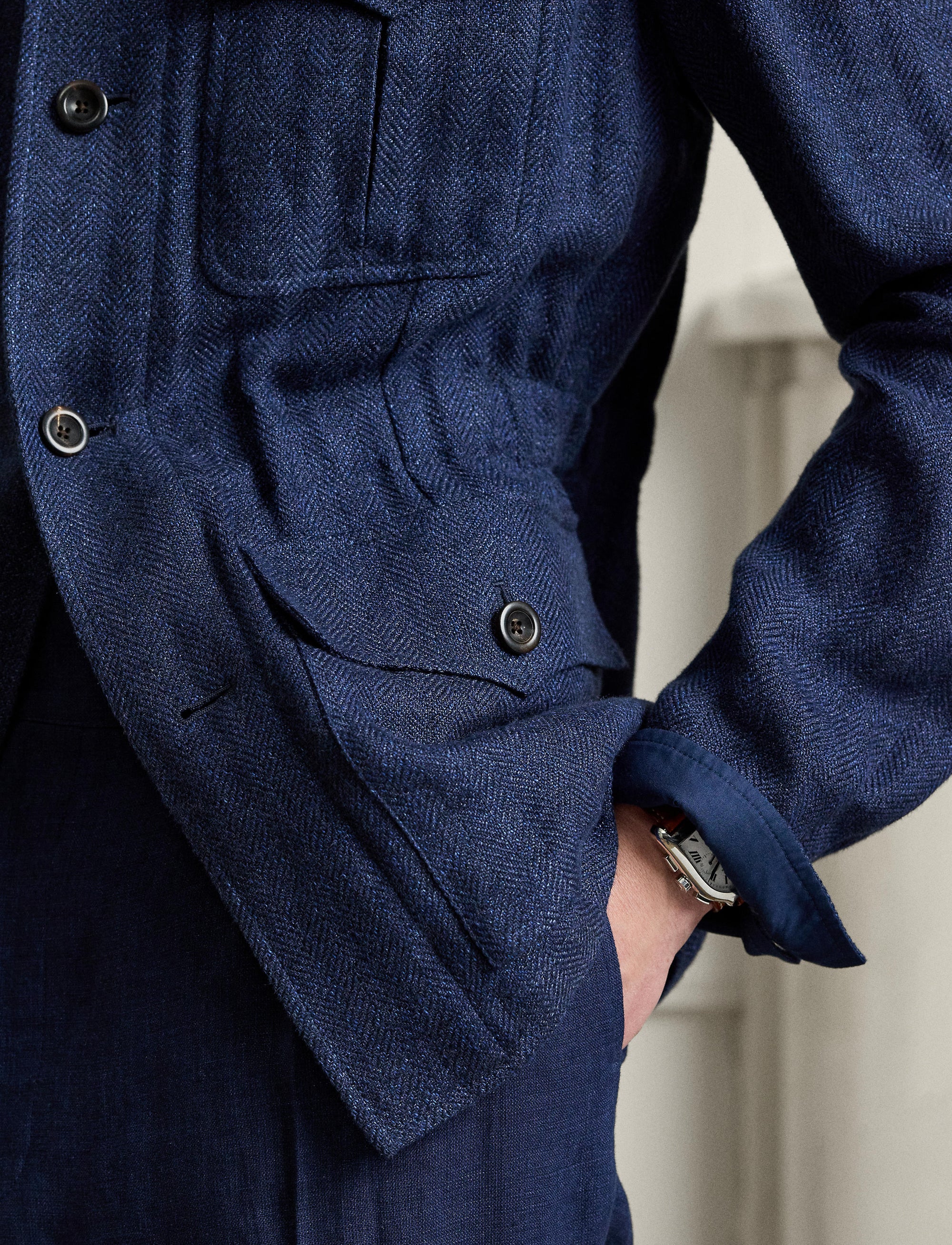 Linen jacket - Navy