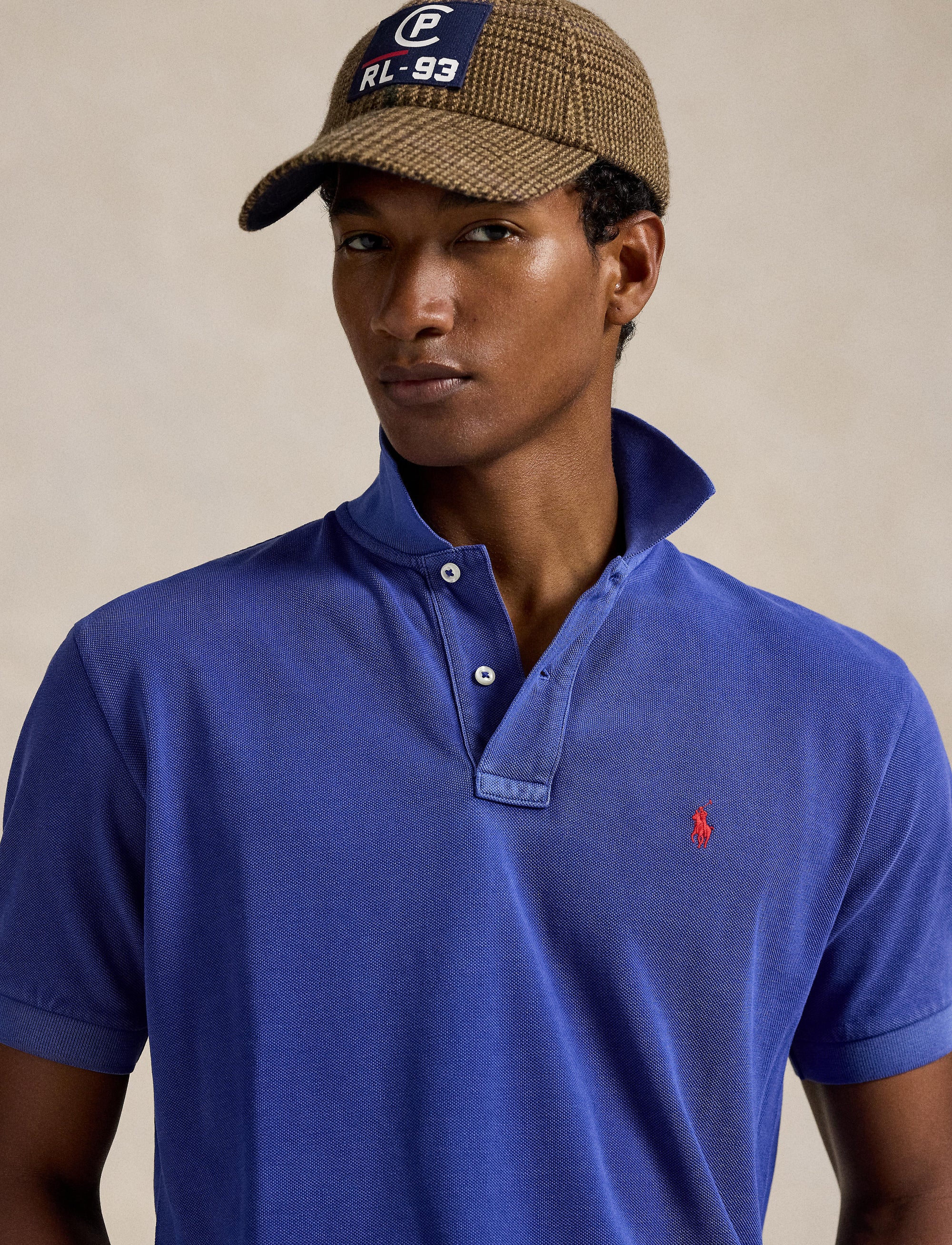 Polo coupe originale en coton piqué - Graphic Royal