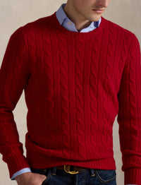 Pull iconique en cachemire torsadé - Park Ave Red