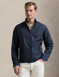 Bedford reversible jacket in linen blend - Rustic Navy & Collection Navy