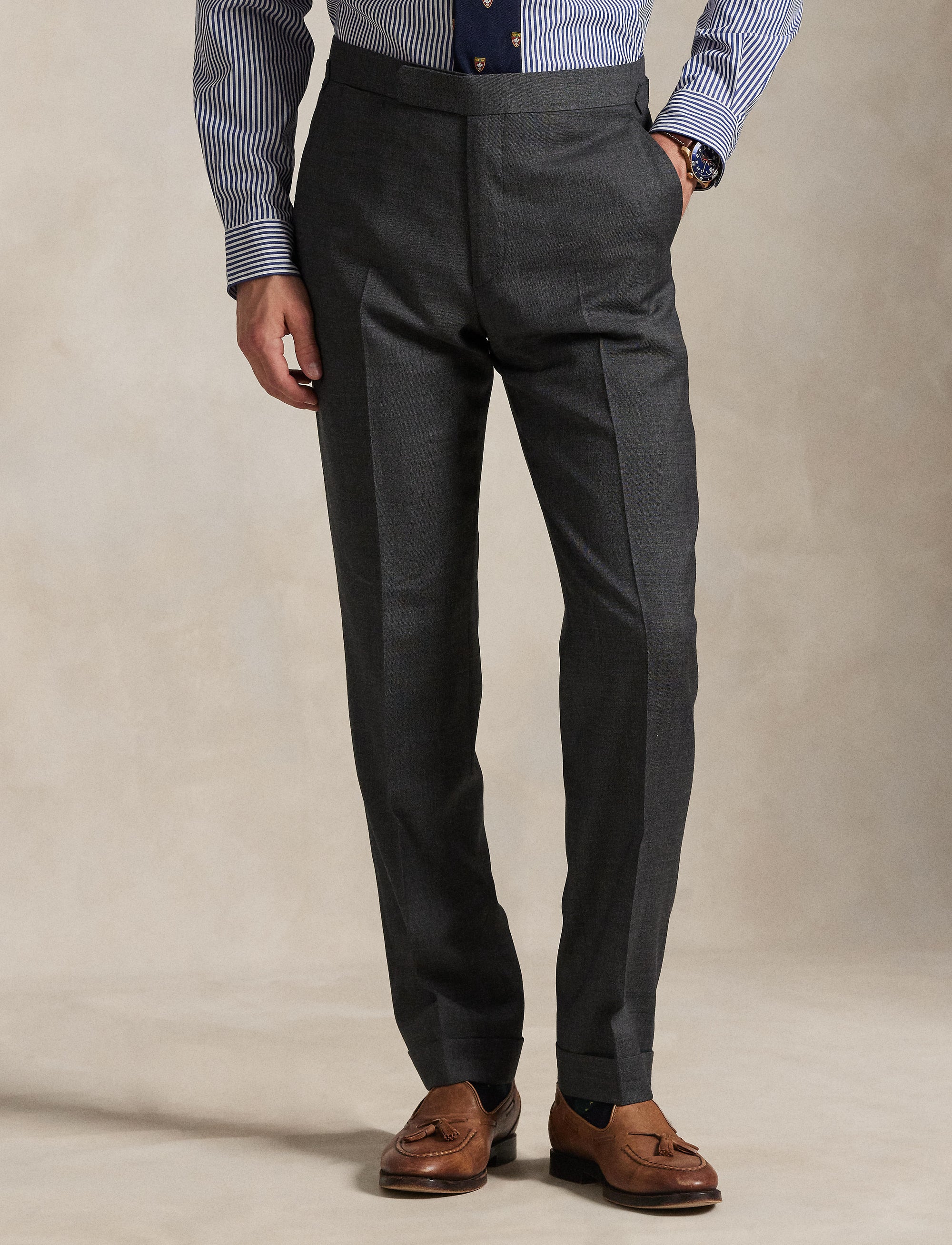 Costume peau de requin Polo Tailored Fit en laine - Medium Grey & Multicolore