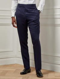 Smoking Gregory revers pointe en gabardine de laine - Navy