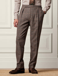 Costume Kent en laine - Vintage Cream & Black Blue Orange Deco