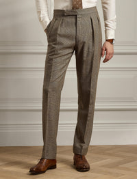 Costume Kent prince-de-galles en laine - Tan, Brown With Purple Deco