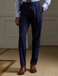 Costume Kent en lin et laine mélangée - Navy & White