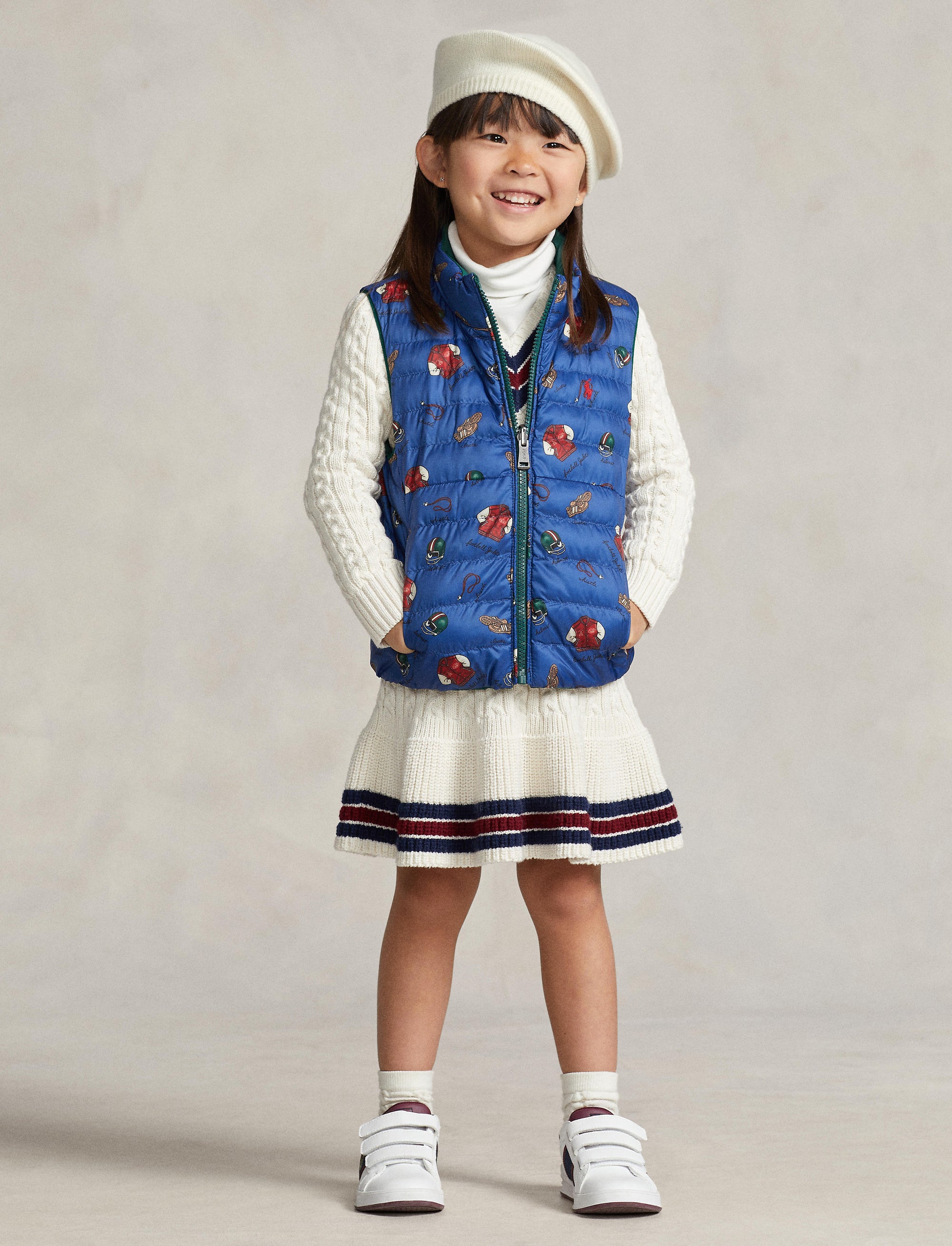 Gilet réversible P-Layer 2 - Tossed Football & Hunter Green