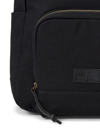 Sac à dos en toile bordé de cuir - Black & Black