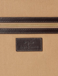 Sac à dos en toile et finition en cuir - Tan & Brown