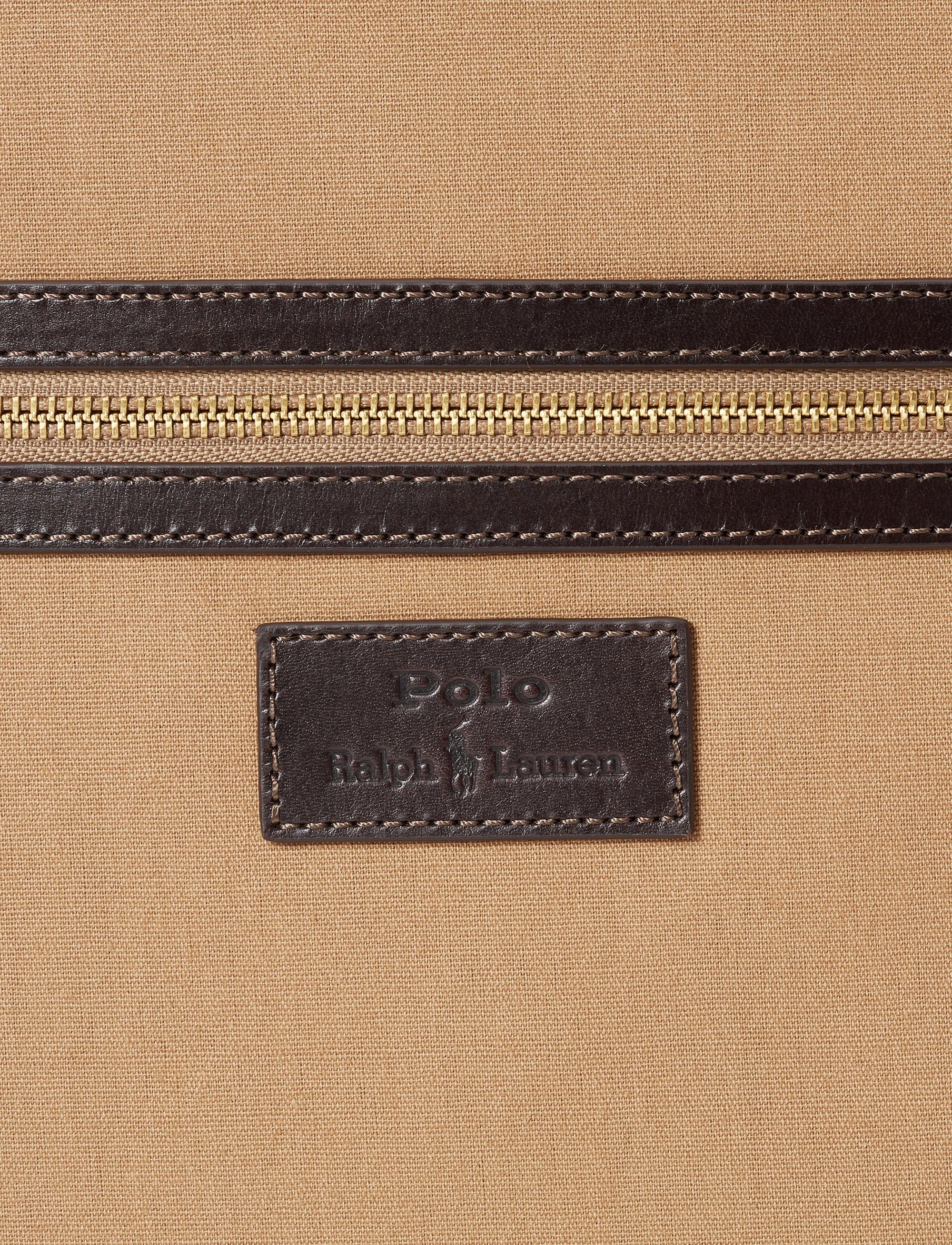 Sac à dos en toile et finition en cuir - Tan & Brown