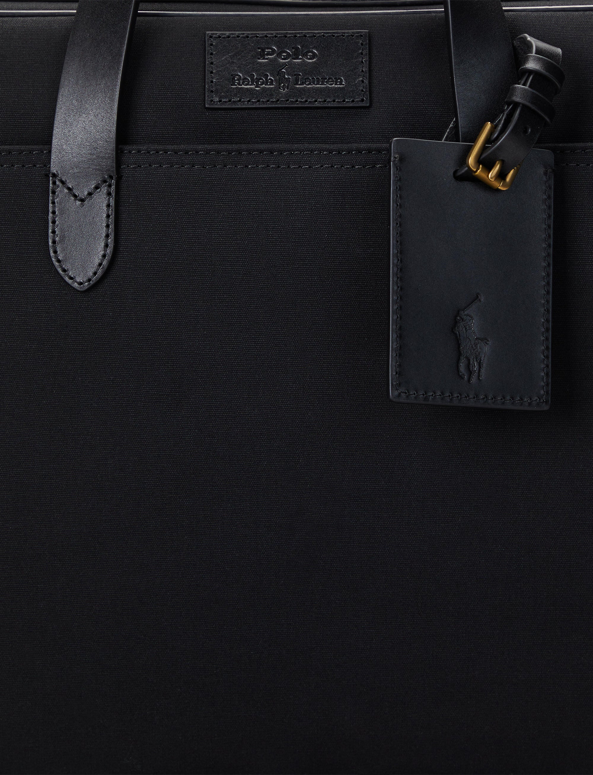 Porte-documents Polo en toile et finition cuir - Black