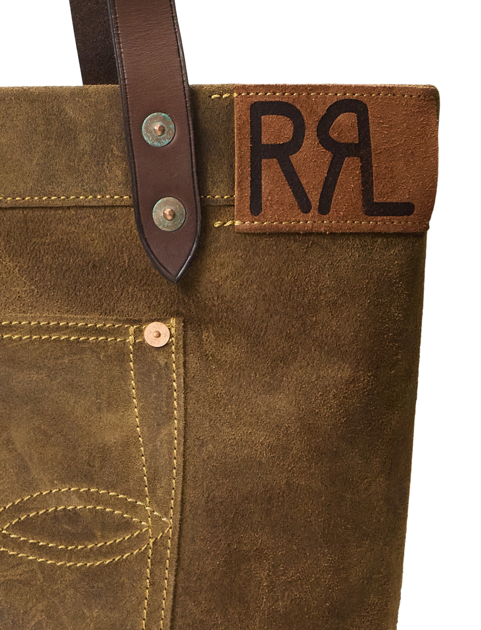 Limited edition suede tote bag - Pale Russet