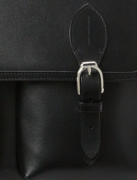 Sac coursier Welington en cuir - Black