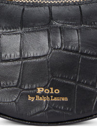 Porte-cartes Polo ID en cuir gauffré - Black