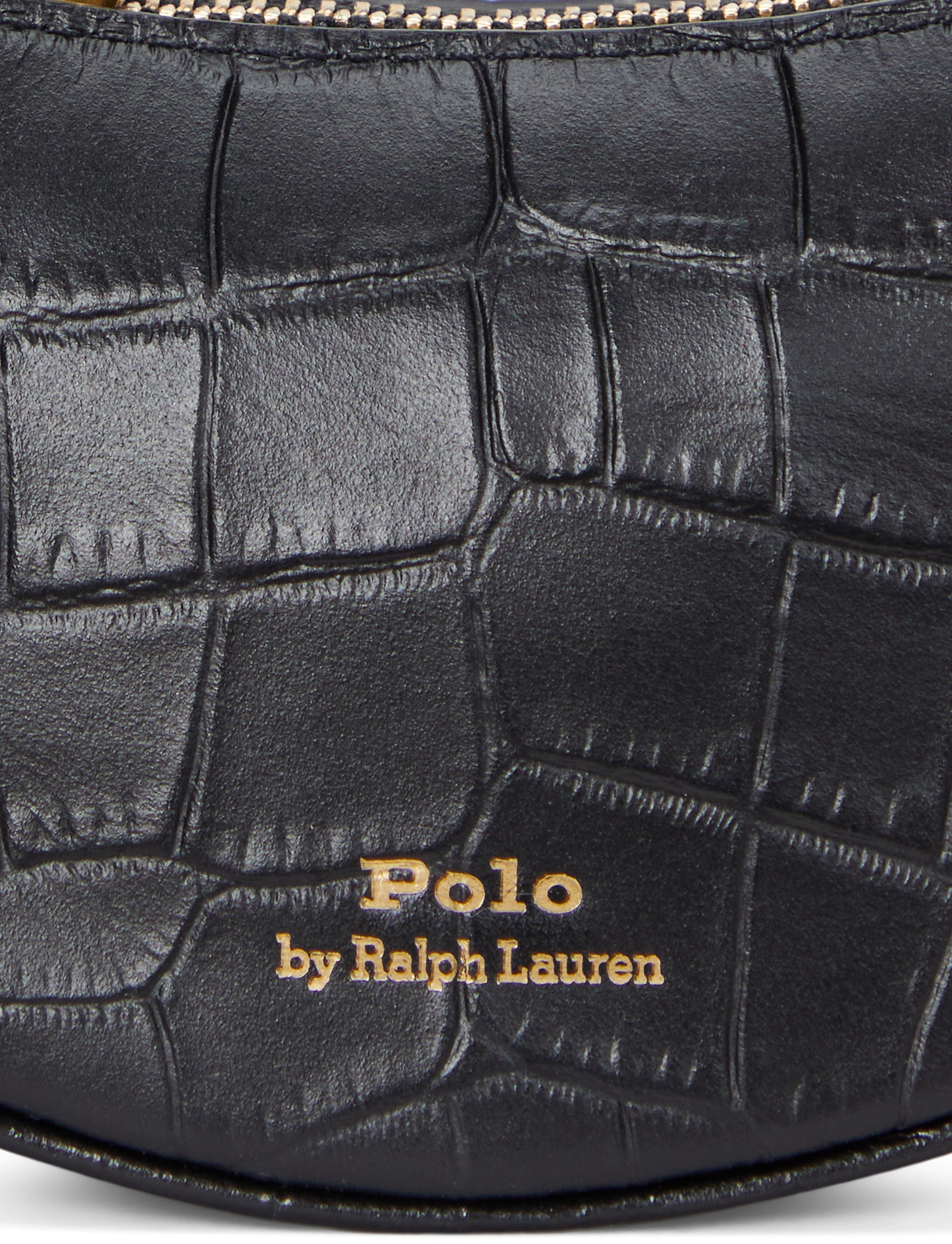 Porte-cartes Polo ID en cuir gauffré - Black