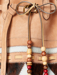 Sac seau Bellport à motif géométrique en cuir - Brown & Multicolore