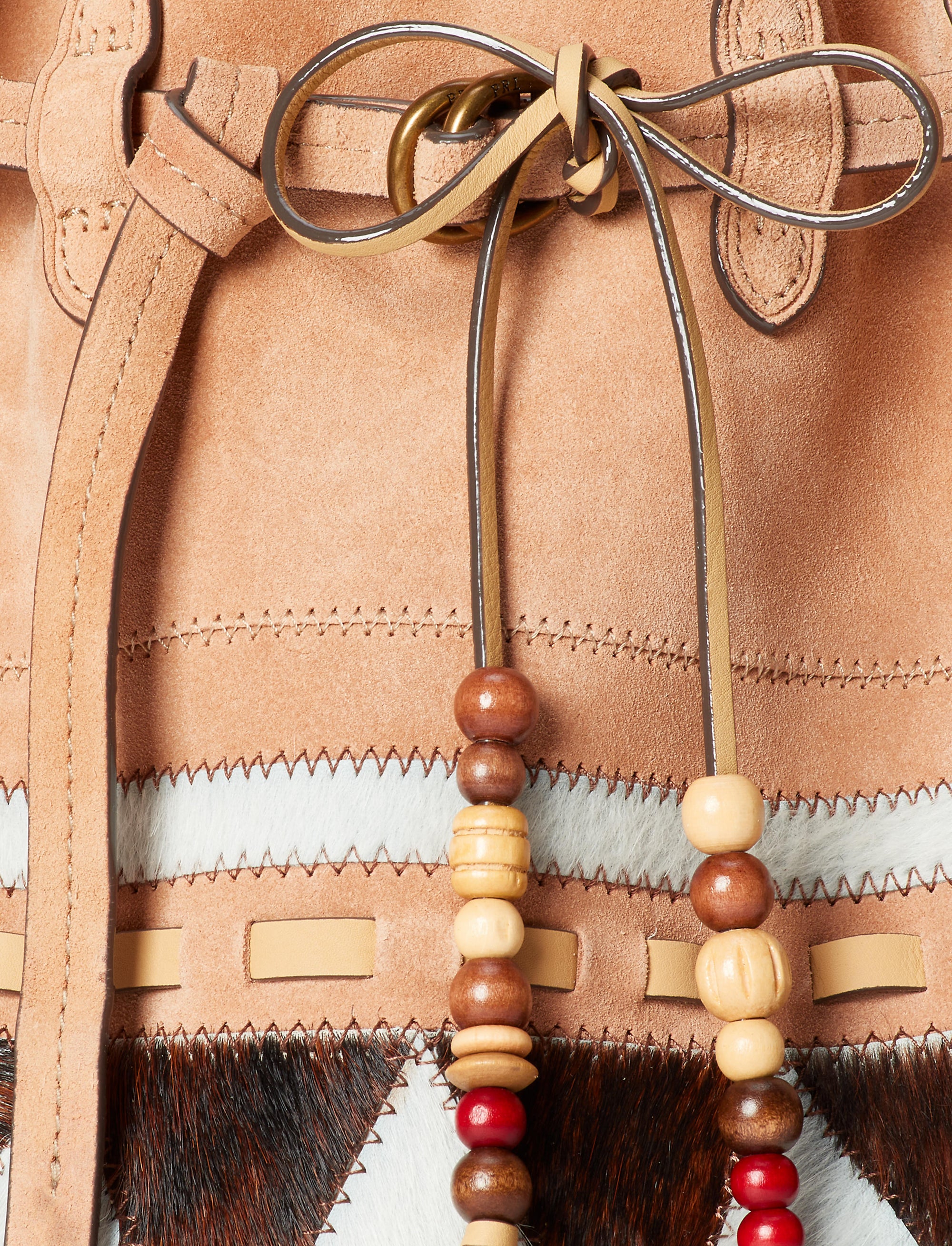 Sac seau Bellport à motif géométrique en cuir - Brown & Multicolore