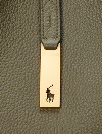 Sac Grand Shoulder Polo ID en cuir - Hunting Olive