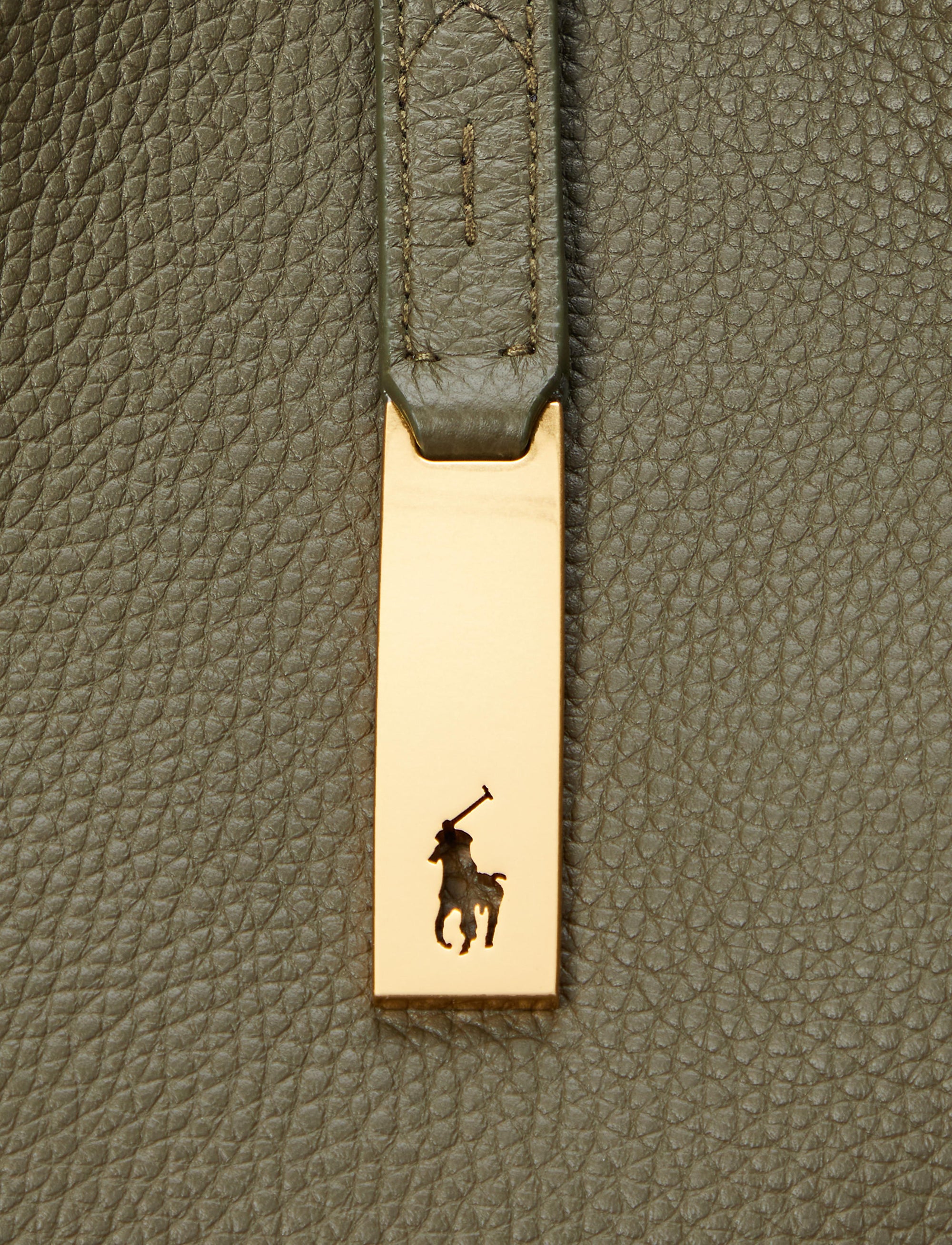 Sac Grand Shoulder Polo ID en cuir - Hunting Olive