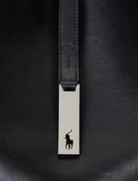 Grand sac Shoulder Polo ID en cuir - Black