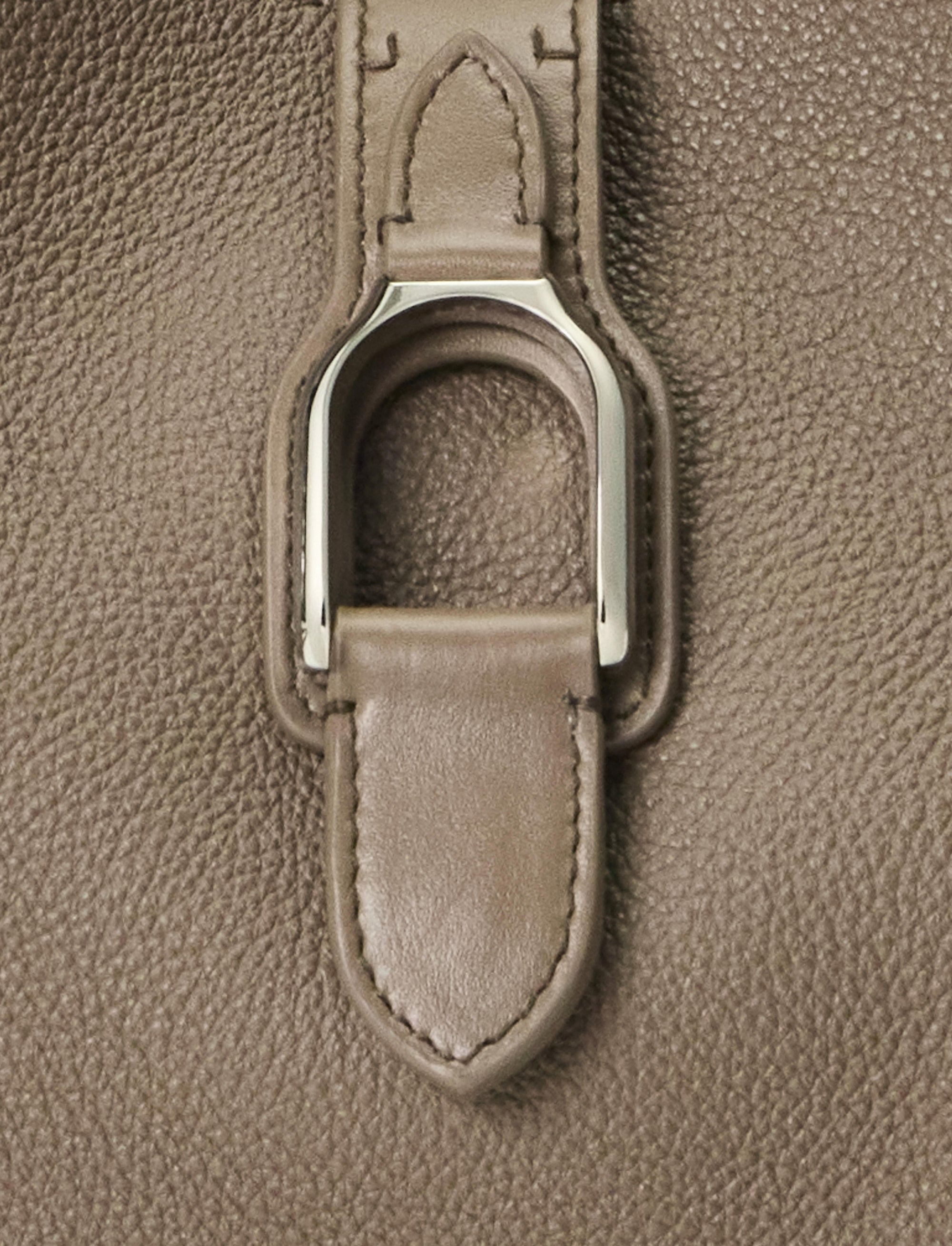 Welington leather mini shoulder bag - Dark Taupe
