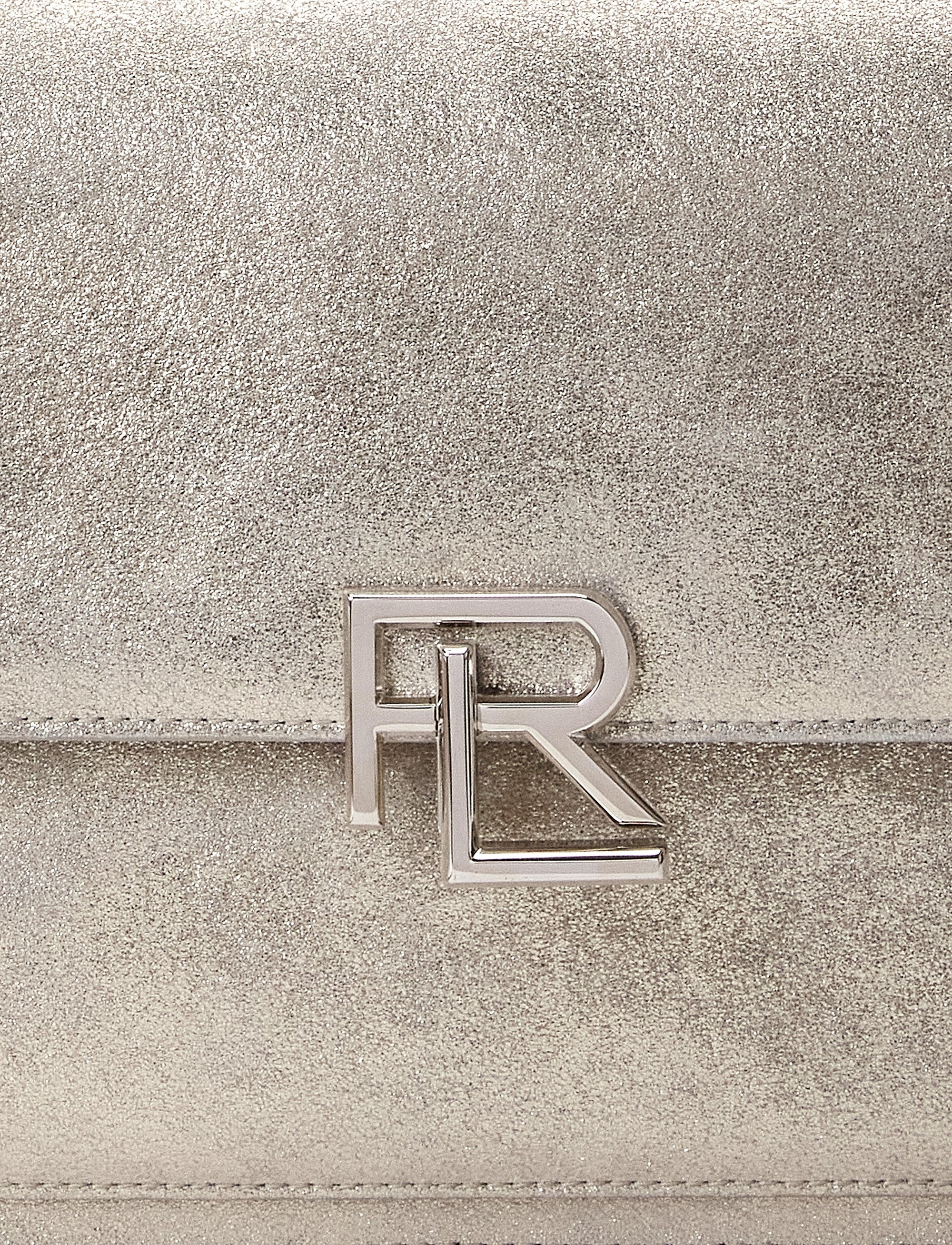 Sac à bandoulière RL 888 en cuir métallisé - Platinum