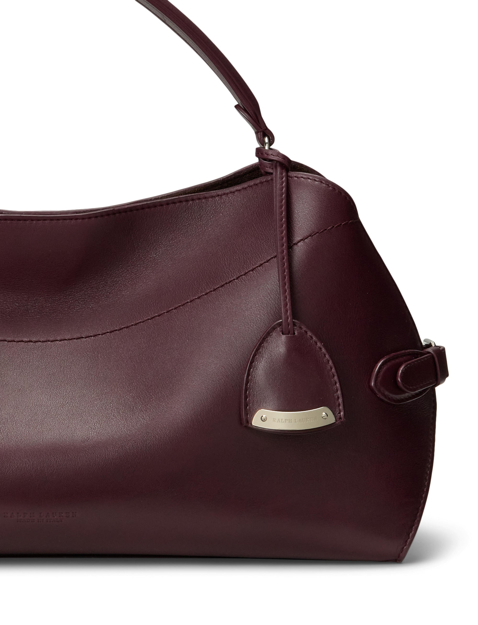 Sac porté épaule Ralph en cuir - Burgundy