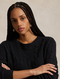 Pull iconique en cachemire torsadé - Dark Granite Heather