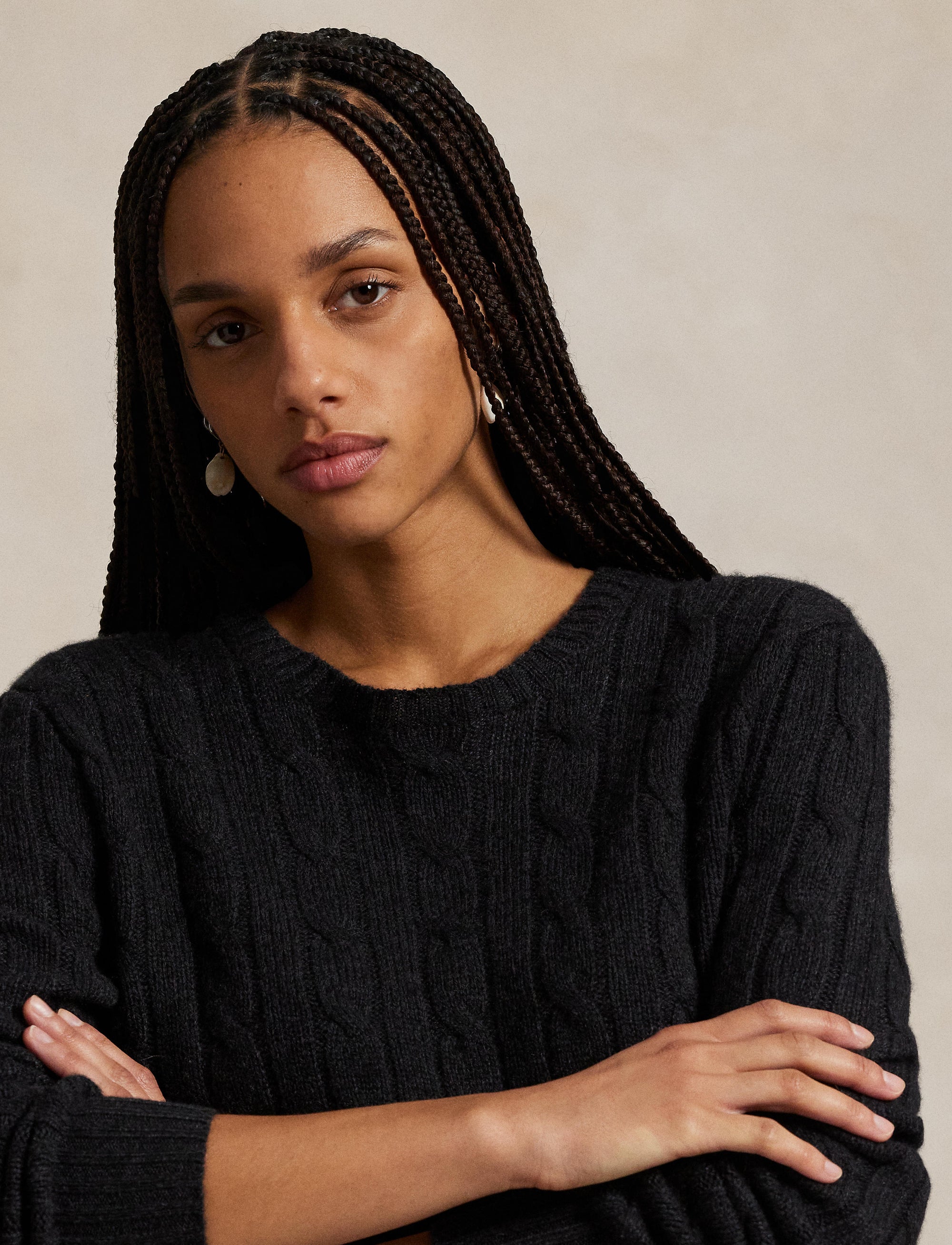 Pull iconique en cachemire torsadé - Dark Granite Heather