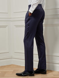 Smoking Gregory revers pointe en gabardine de laine - Navy
