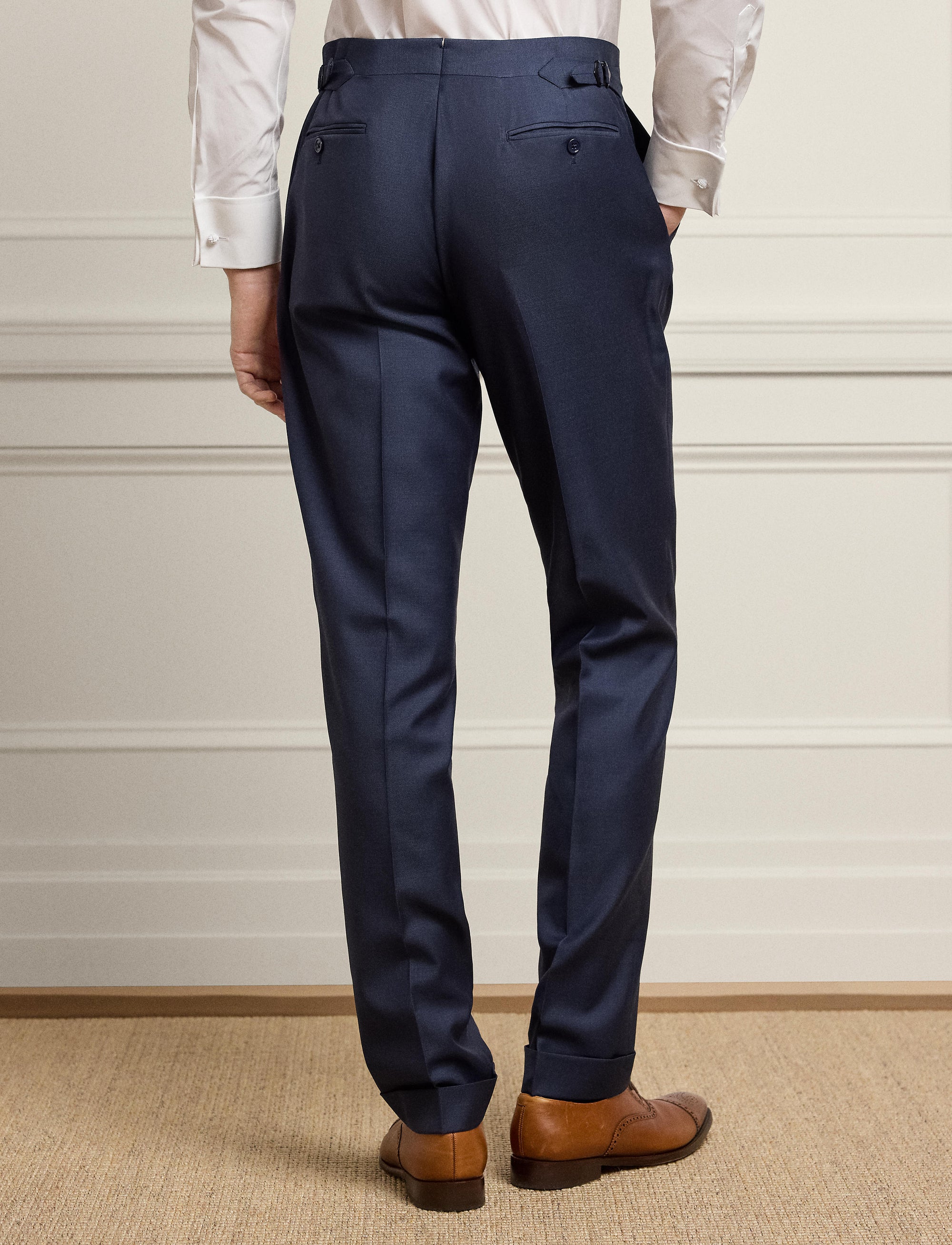 Costume Gregory peau de requin en laine - Navy