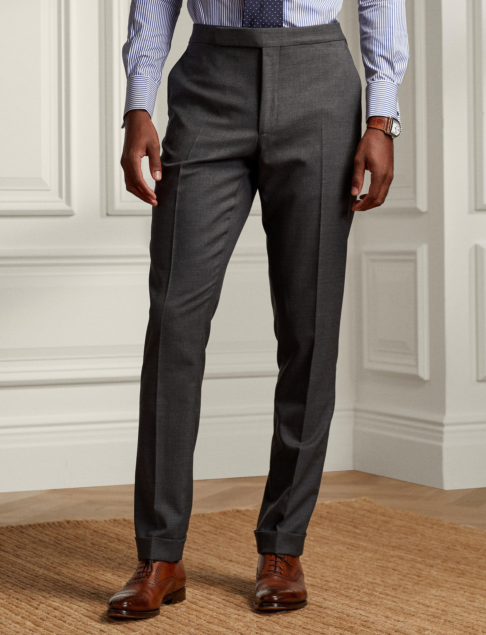 Gregory suit in wool twill - Charcoal
