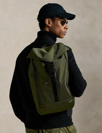 Tone-on-tone logo backpack - Olive