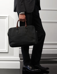 Porte-documents Voyager en cuir - Black