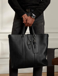 Cabas Welington en cuir - Black